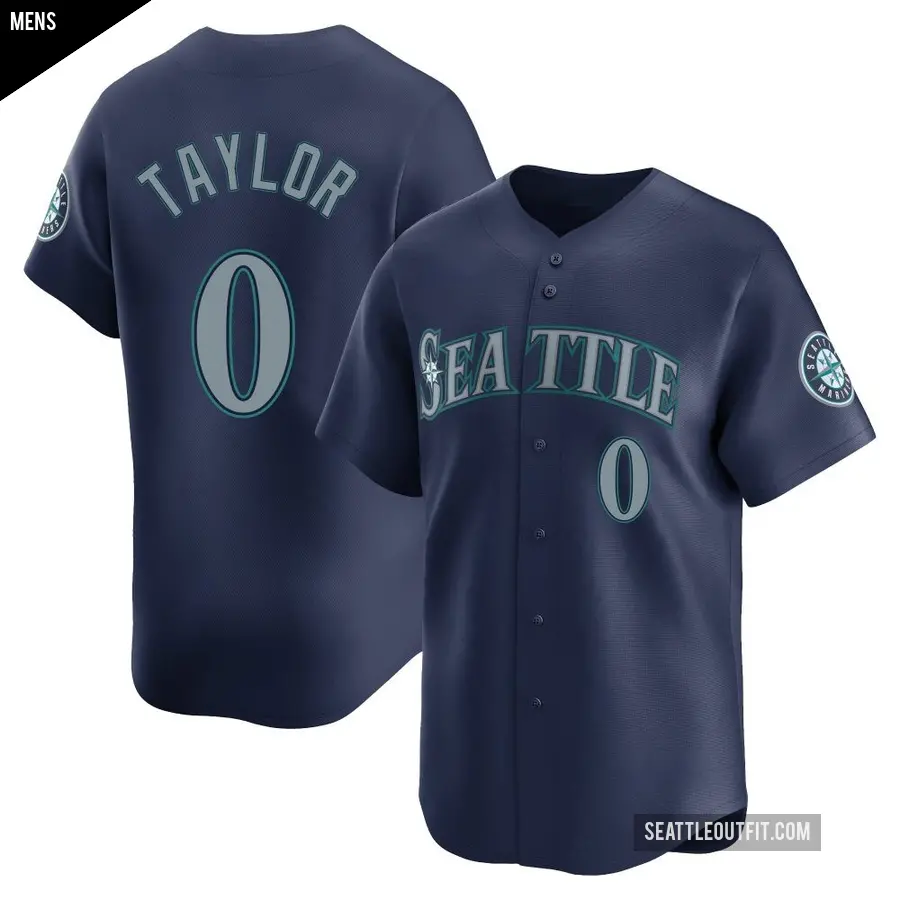 Men's Seattle Mariners ＃0 Samad Taylor Limited Navy Road Jersey