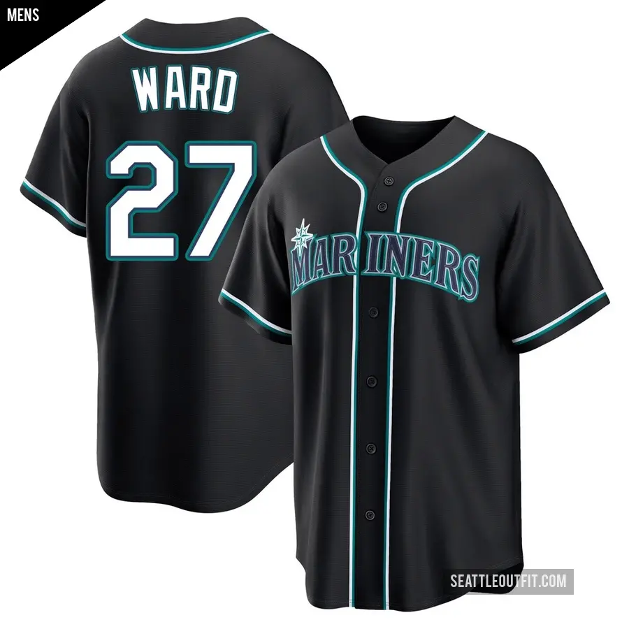 Men's Seattle Mariners ＃27 Taylor Ward Replica Black Fashion Out Jersey