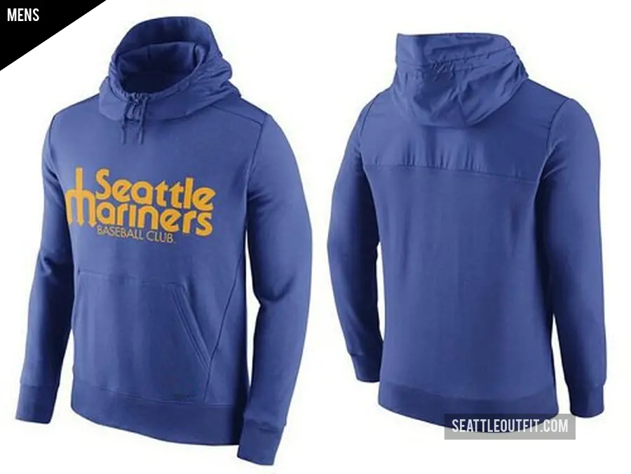 Men's Seattle Mariners Blue Hybrid Hoodie
