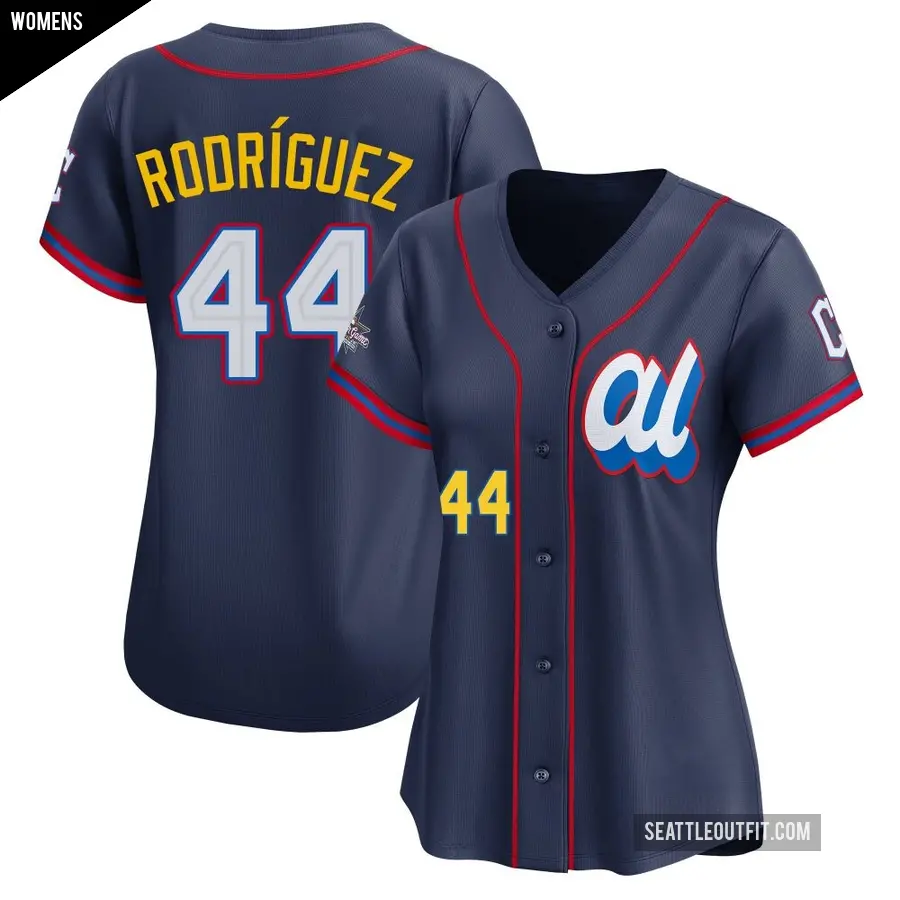 Women's Seattle Mariners ＃44 Julio Rodriguez Limited Navy American League 2025 All-Star Edition Jersey
