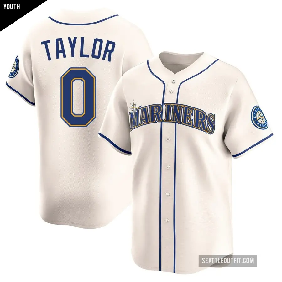 Youth Seattle Mariners ＃0 Samad Taylor Limited Cream Alternate Jersey