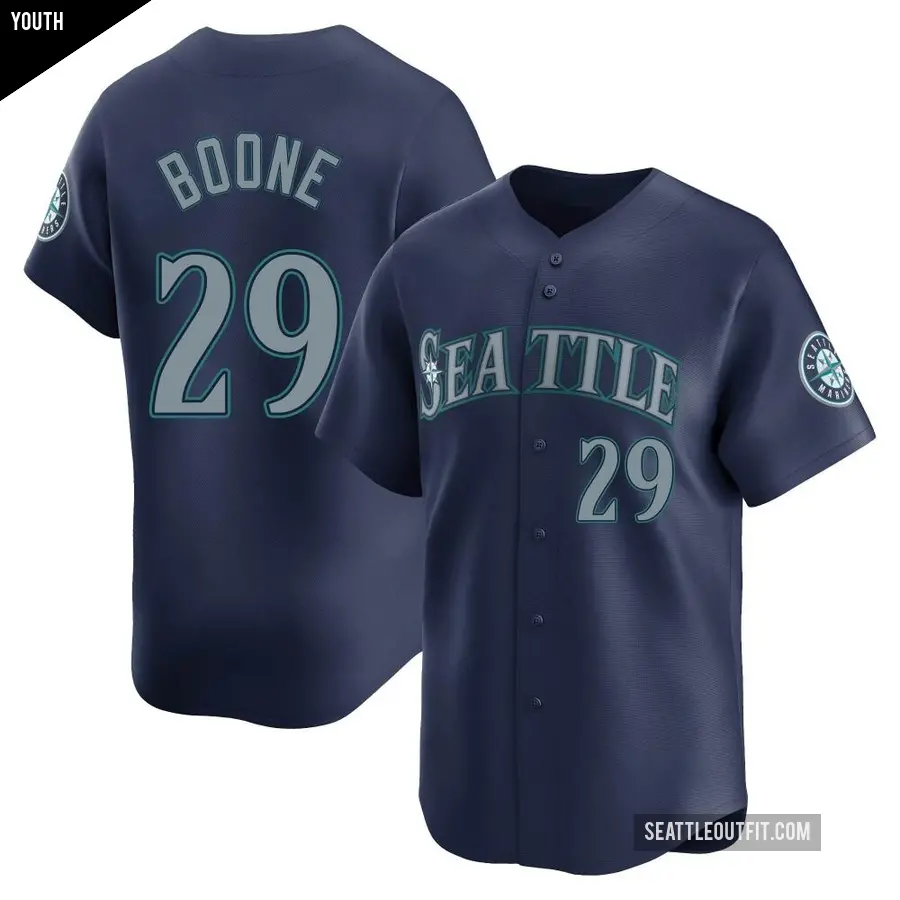 Youth Seattle Mariners ＃29 Bret Boone Limited Navy Road Jersey